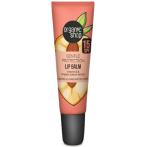 Organic Shop Bálsamo labial FPS15 Vitamina E e extrato de pêssego 10 ml