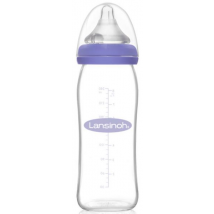 Lansinoh Biberón de Cristal con Tetina NaturalWave 240 ml