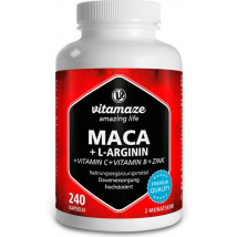 Vitamaze Maca Extracto 4:1+ L-Arginina + Vitaminas + Zinc 240 Cápsulas