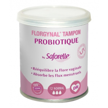 Saforelle Protections Tampon Florgynal Probiotique Normal 12 unités - Sans Applicateur -