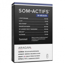 Aragan - Synactifs - Somactifs - Sommeil -, Magnésium - 30 gélules
