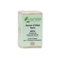 Lauralep Savon d'Alep Rare Bio 40% d'Huile de Laurier 150g