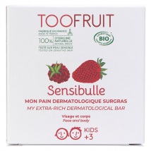 Toofruit Enfant Corps Pain Dermatologique Surgras Fraise Framboise Bio 85g Vegan