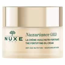 Nuxe Nuxuriance Gold Crème Huile Nutri-Fortifiante Anti-Âge Absolu 50ml pour Peau Normale, Peau Mature, Peau Sèche à Très Sèche