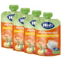 Hero Baby Iogurte, Banana, Sachê de Morango +12m 4x100 gr