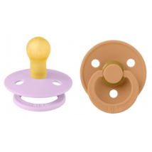 Babadores Chupetas Cor Redondo Violeta Céu/Abóbora 0-6m 2 unidades
