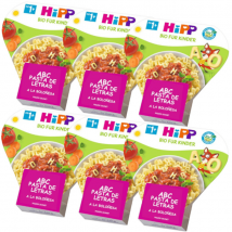 HiPP ABC Pasta Alfabeto con Ragù alla Bolognese BIO +1 Anno 6x250 gr