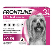 Frontline Tri-Act Chiens XS 2-5 kg 3 Pipettes -