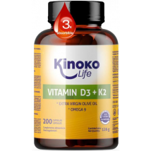 Kinoko Life Vitamina D3 y K2 200 Cápsulas