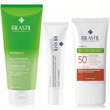 Rilastil Acnestil Gel Detergente 200 ml+Crema Opaca 40 ml+Sistema Solare Acnestil SPF50+ 40 ml