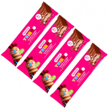 Barra de cacau biológico Smileat Triboo, recheada e coberta, 4 x 40g