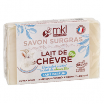 MKL Green Nature Lait de Chèvre Savon Surgras Neutre 100g Bio pour Tous Types de Peaux, Peau à problèmes, Peau Mixte, Peau Grasse, Peau Sensible