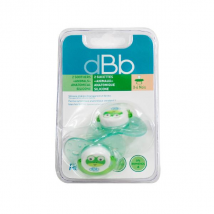 dBb Remond Sucette Anatomique Silicone Grenouille Bleu Translucide 1er âge Lot de 2 - Anatomique -