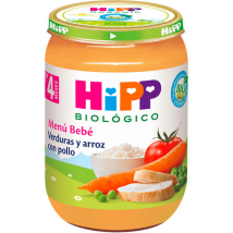 HiPP Pot de Légumes et Riz au Poulet +4m BIO 190 gr