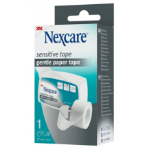Fita adesiva de papel Nexcare com suporte para rolo, 2,5 cm x 5 m