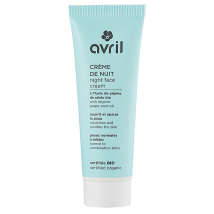 Avril Soin du Visage Crème de Nuit Pépins de Raisin Bio 50ml Vegan - Hydratant et Nourrissant - pour Peau Normale, Peau Mixte