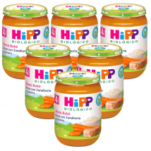 HiPP Riso Biologico Carote e Manzo Vasetto +4m 6x190 gr