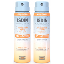 Spray transparent Isdin Wet Skin SPF50 2x100 ml