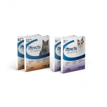 Strectis Insecticide 68mg/34mg (Fipronil/Methoprene) Chat de 0,5kg a 5kg Spot On Pipette Boîte de 3 - Anti-Puce, Anti-Tique -