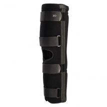 Velpeau Genucast 0° Attelle de Genou Taille 2 Noir - Baleine Rigide,Ouverte -