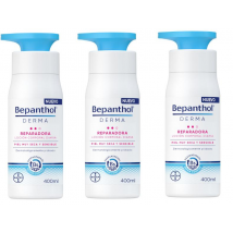 Bepanthol Derma Loción Reparadora Corporal Diaria Piel Sensible 3x400 ml