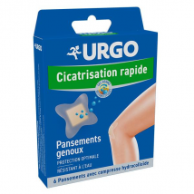 Urgo Premiers Soins Cicatrisation Rapide Pansements Genoux 6 pansements - Hydrocolloïde, Résistant, Protecteur -