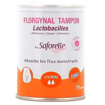 Saforelle Protections Tampon Florgynal Probiotique Mini 14 unités - Sans Applicateur -