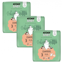 Moomin Baby Pañales Talla 3 (5-8 Kg) 3x48 uds