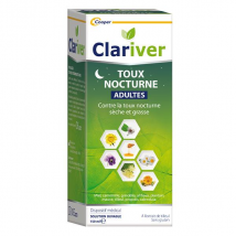 Clariver Toux Nocturne Adultes extraits de plantes apaiser la toux durant la nuit