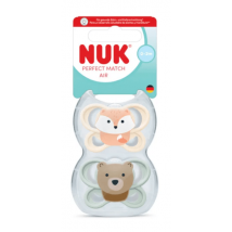 Sucette en silicone Nuk Perfect Match Air Renard/0so 0-2 mois (lot de 2)