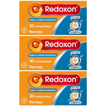Redoxon Extra Defensas Vitamina D, C y Zinc 3x30 Comprimidos Efervescentes Naranja