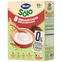 Hero Solo Papilla 8 Cereales con Cacao +12m 340 gr