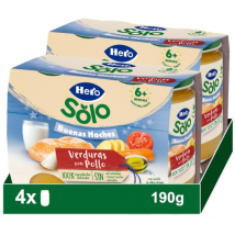 Hero Solo Tarritos Buenas Noches Verduras con Pollo +6m 4x190 gr