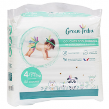 Green Tribu Couches Écologiques Taille 4 7-18 kg 22 Unités - Couche -