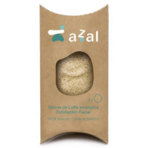 Dischi esfolianti per il viso in luffa Azal 3 pezzi