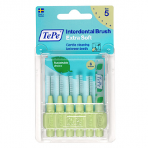 TePe Brossette Interdentaire Extra Souple Eco-Responsable Vert Pastel ISO 5 et 0.8mm 6 brossettes - Manuel -