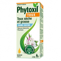 Phytoxil Sans sucre Sirop - Dispositif médical - Soulage la toux sèche et grasse - 100ml