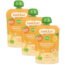 Smileat Pouch Leche de Almendra, Mango y Piña ECO +9m 3x100 gr