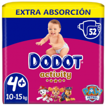 Dodot Activity T4 + diapers 10-15 Kg 52Uds