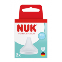 Nuk Perfect Match Silicone Teats Soft Flow +0m 2 pcs