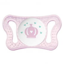 Chicco Physio Micro Sucette Silicone +0m Couronne Carrosse Lot de 2