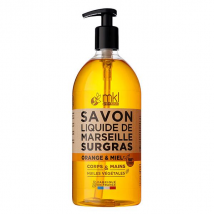 MKL Green Nature Savon Liquide de Marseille Orange & Miel 1L pour Peau Normale