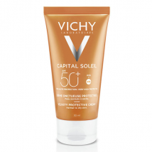 Vichy Capital Soleil Crème Solaire Visage Onctueuse SPF50+ 50ml pour Peau Normale, Peau Sensible