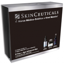 Protocolo SkinCeuticals Wrinkle and Glass Skin P-tiox + AGE Advanced Eye