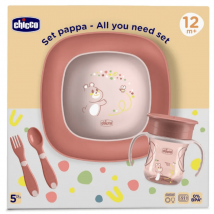 Ensemble d'allaitement Chicco rose + 12 mois