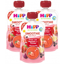 Hipp Smoothie Morango com Maçã e Banana BIO +12m 3x120 ml
