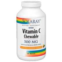 Solaray Vitamina C 500mg 100 comprimidos mastigáveis laranja
