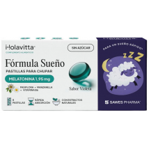 Holavitta Fórmula Sueño Sabor Violeta 8 Pastillas Chupar