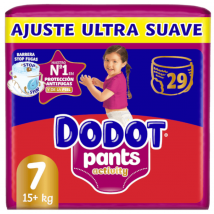 Dodot Pants Pañales Braguita Activity Extra Jumbo Pack T7 (+15 Kg) 29 uds
