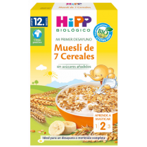 HiPP Orgânico Meu Primeiro Muesli de Café da Manhã com 7 Cereais +12m 200 gr